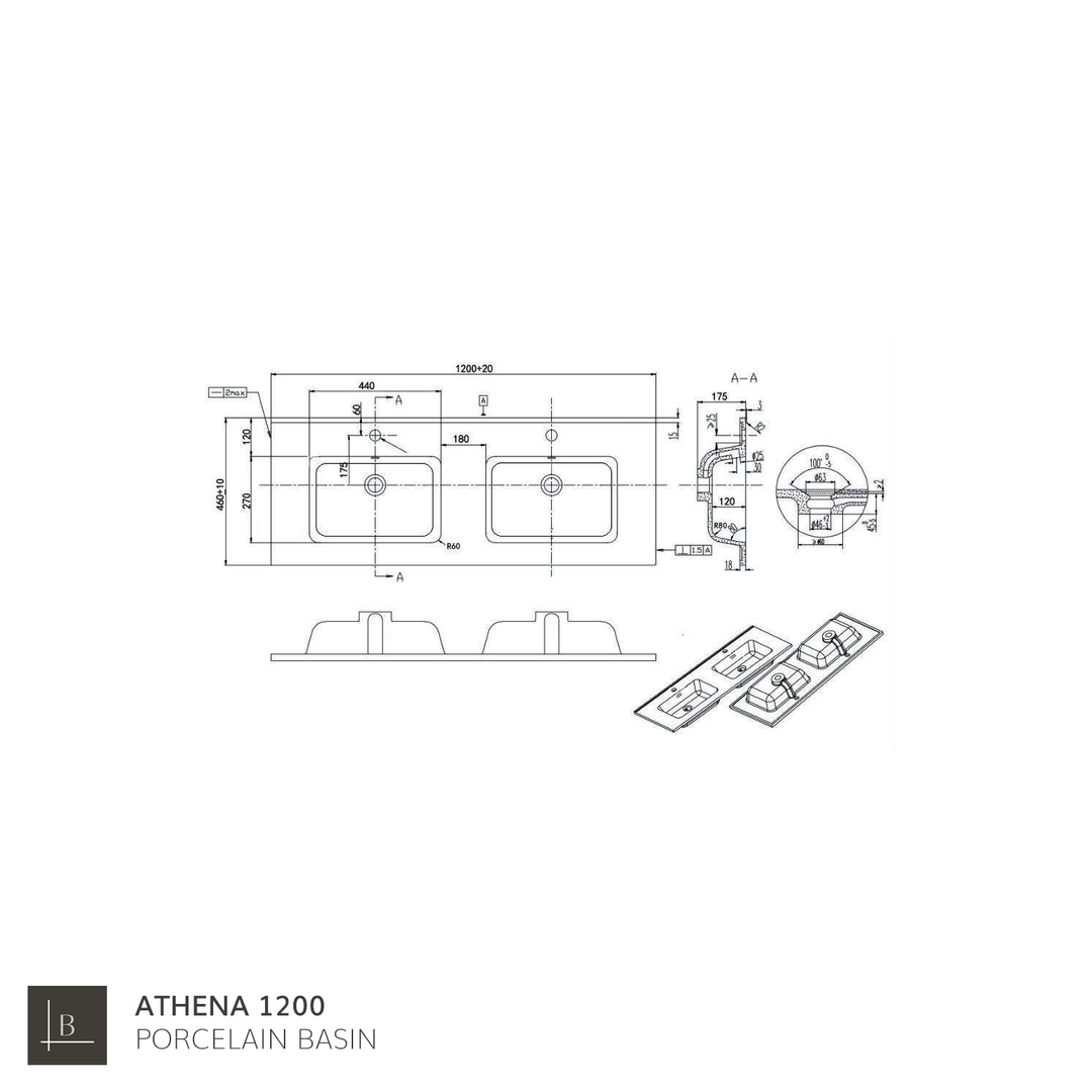 Catania Porcelain Basin Sink - Gloss White