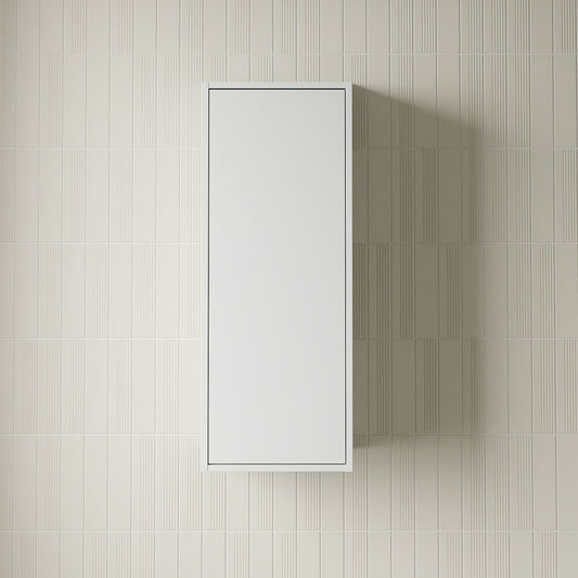 Milan 900mm Wall Hung Wall Cabinet - Matt White