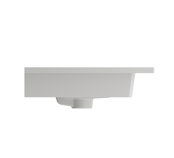 Bristol 600 No Tap Hole Wall Hung Basin - Gloss White
