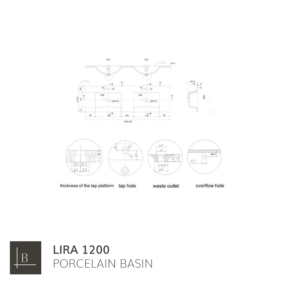 Rome1200mm Wall Hung Basin Units with Matt Black Handles - Ostippo Oak