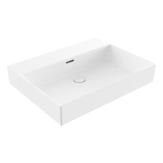 Venice 600mm Basin No Tap Hole - White