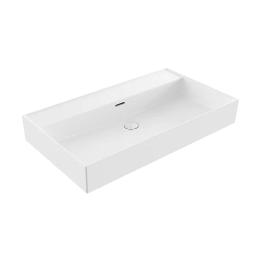 Venice 800mm Basin No Tap Hole - White