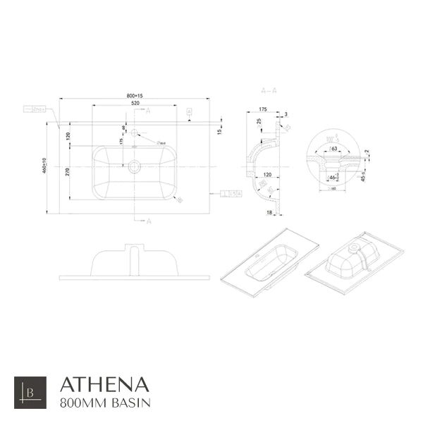 Milan 800mm Wall Hung Vanity Unit with Basin - Matt White