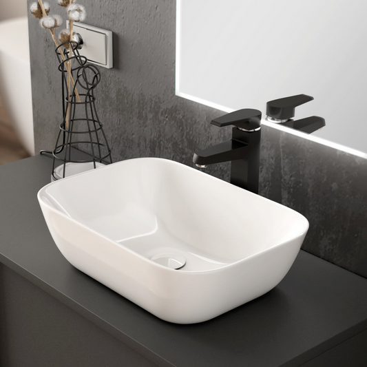 Palermo 455 Countertop Basin - Gloss White