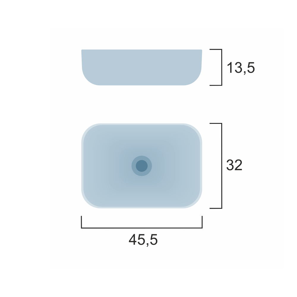 Palermo 455 Countertop Basin - Gloss White