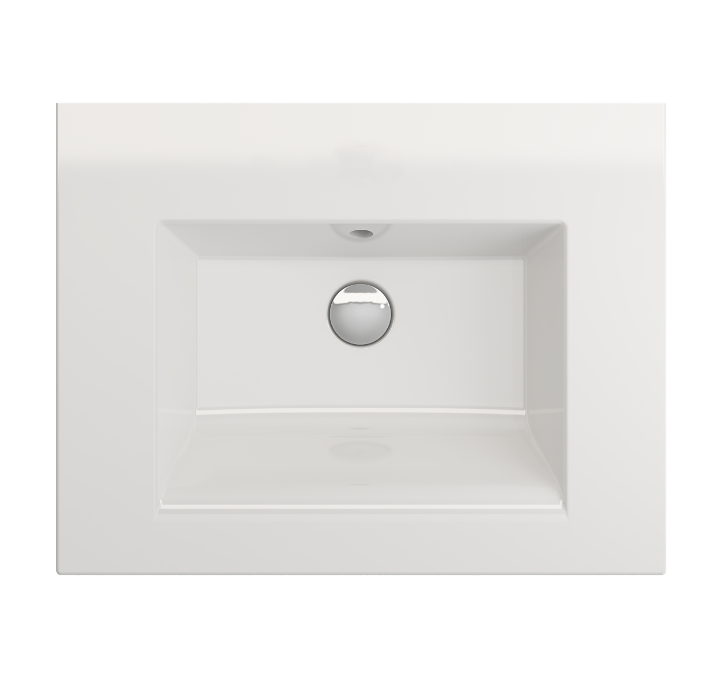 Bristol 600 No Tap Hole Wall Hung Basin - Gloss White