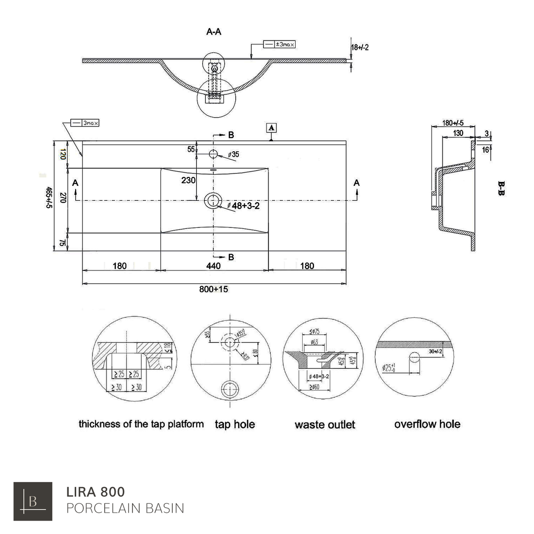 Marseille 800mm Wall Hung Basin Units with Matt Black Handles - Ostippo Oak