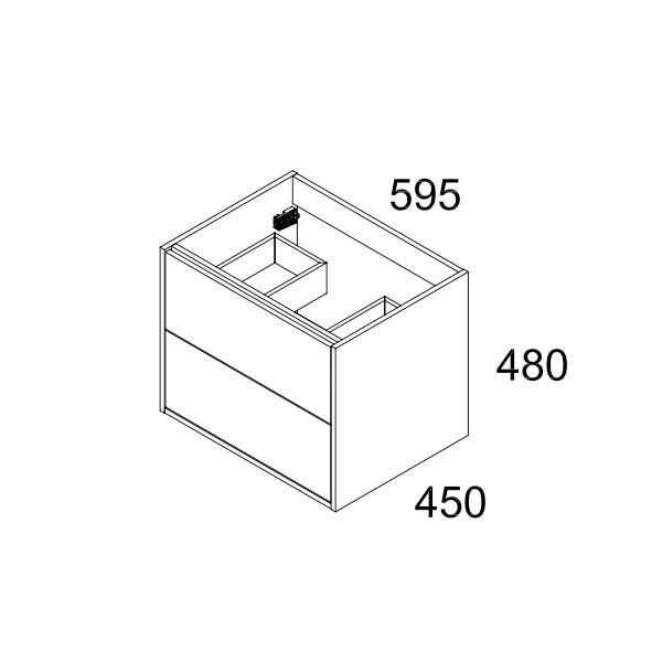 Milan 600mm Wall Hung Vanity Unit with Basin - Matt White
